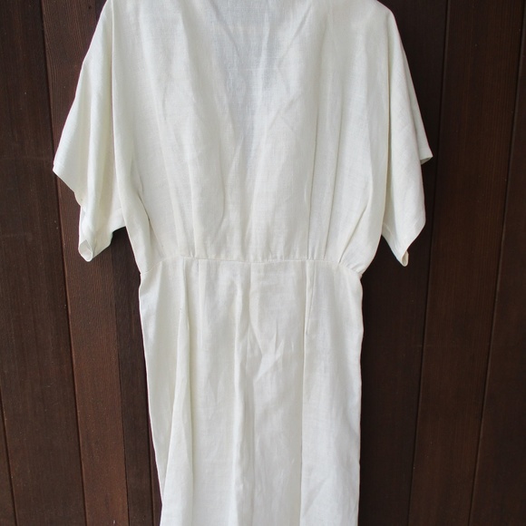 SOLD Vtg 80s Linen Dress 16 Fernando Pena - Picture 5 of 5